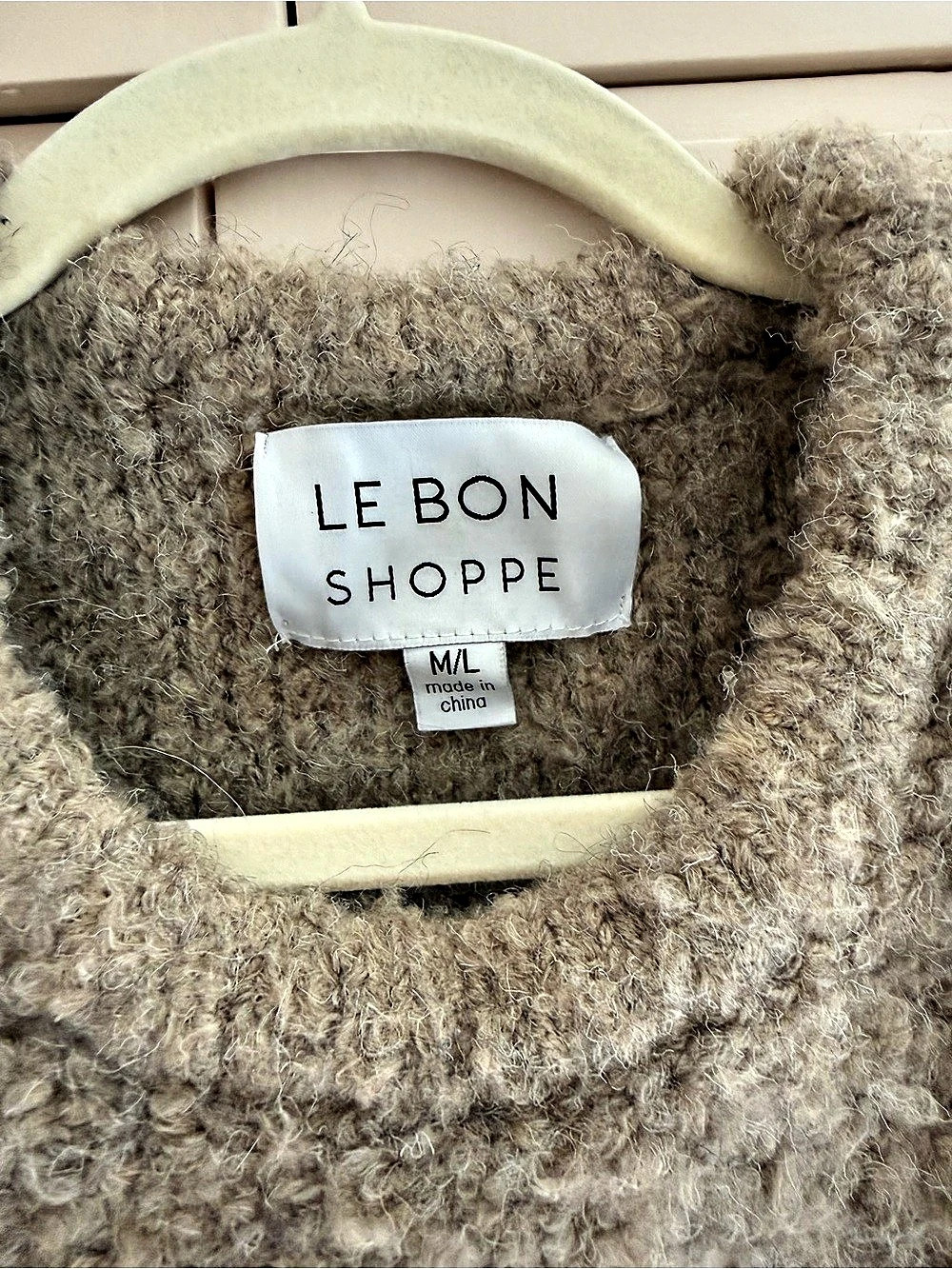 Le Bon Shoppe Envie Sweater in Mushroom size M/L - Picture 3 of 3